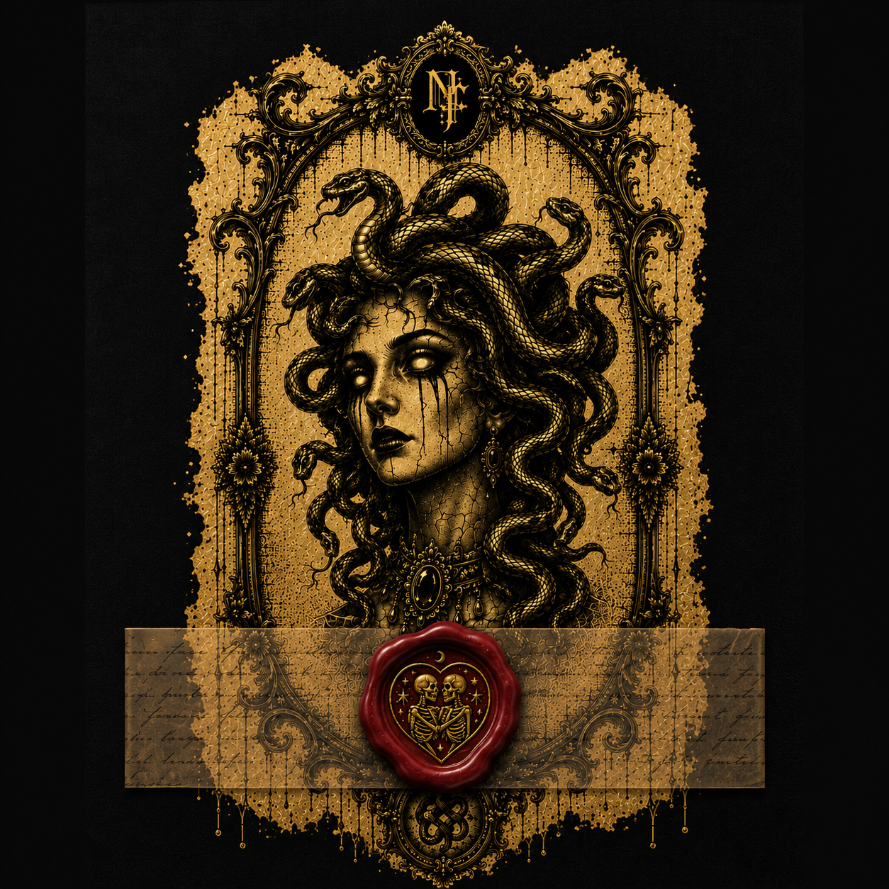 Medusa – Gilded Collection Layered Fine Art Print