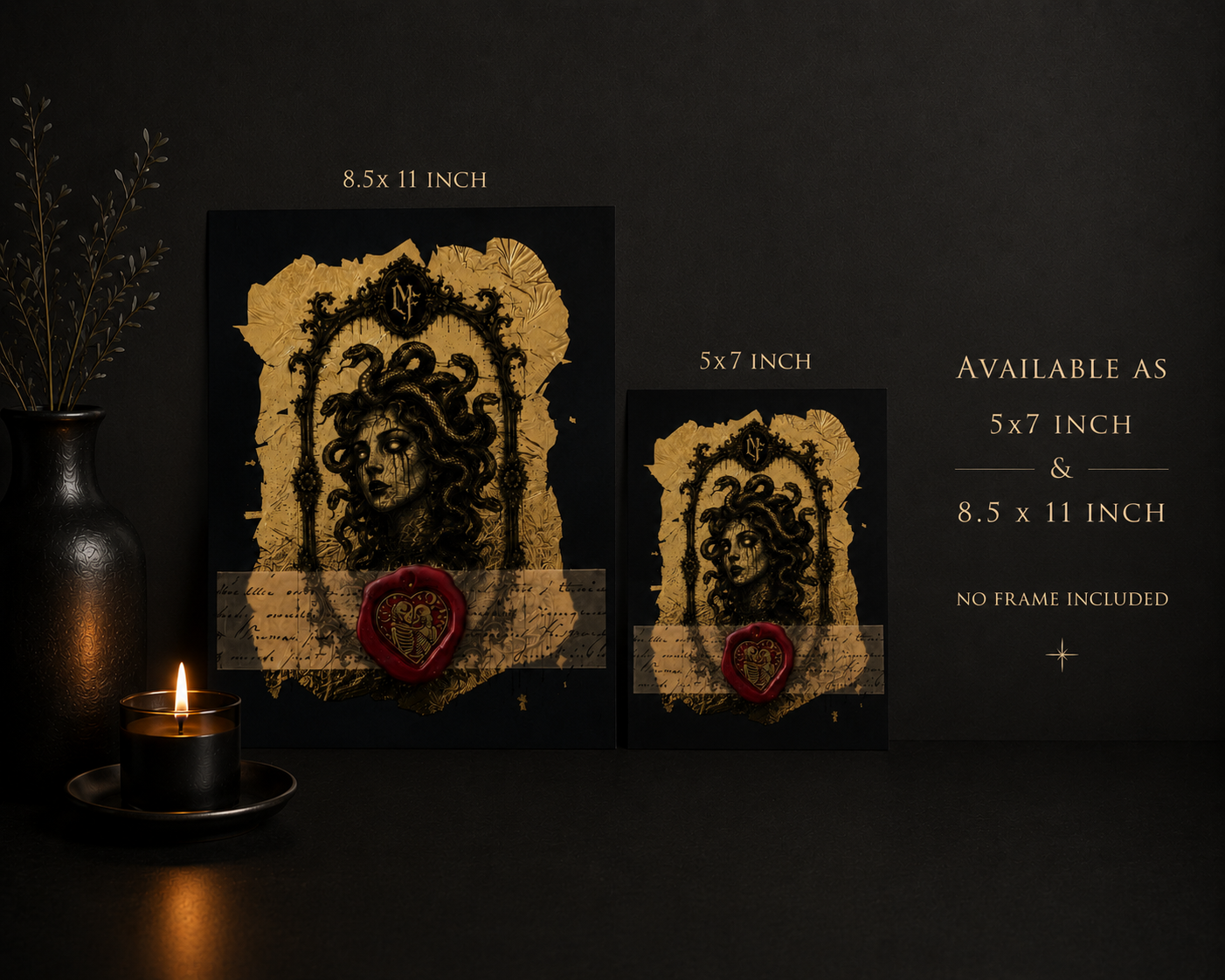 Medusa – Gilded Collection Layered Fine Art Print